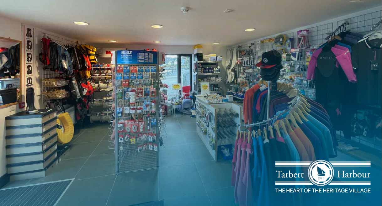 Yacht Chandlery at Tarbert Harbour, Loch Fyne, Scotland